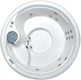 AquaTerra Spas Harmony LX Ozone Spa with 17 SS Jets, Arctic Shell/Redwood Skirt