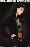 Alicia Keys (Green Hat) Framed Music Poster Print - 24" X 36"