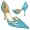 Borgo degli Ulivi Turquoise Smooth Leather Cut-out d'Orsay Pump Shoes 7 US | 4.5 UK | 37.5 EU