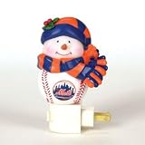 New York Mets 5 Snowman Night Light - MLB Baseball