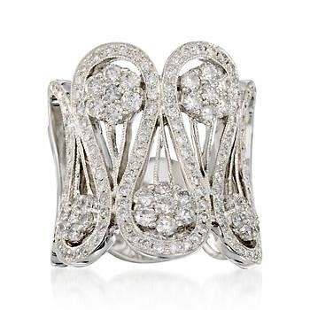 2.40 ct. t.w. Diamond Ring In 14kt White Gold. Size 7