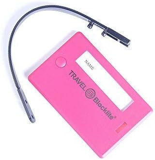 Blocklite Luggage Baggage Tag Tags Travel Info Card SW8039 Red
