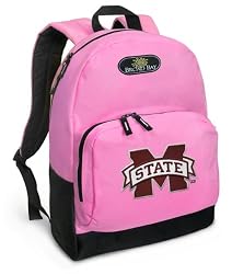 Mississippi State University Backpack Pink Mississippi State for Travel, Daypack CUTE School Bags Best Unique Cute Gifts for Girls, Students Ladies -