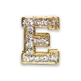 キラキラ文字 ラインストーン アルファベットパーツ ゴールド【E】