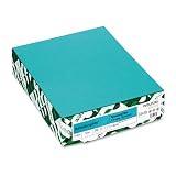 Wausau Paper - AstroBright Color Laser/Inkjet Paper, Terrestrial Teal, 24lb, Letter, 500 Sheets - Pack of 12