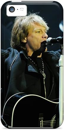 Rugged Skin Cases Covers For Iphone 5c- Eco-friendly Packaging(jon Bon Jovi In Concert)