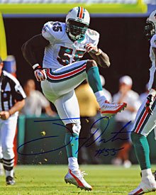 Joey Porter Autographed / Signed Miami Dolphins 8x10 Photo