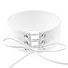 JoJo & Lin Vintage Chic Choker Harajuku Velvet Belt with Exaggerated Collar Chain Necklace for Women Gothic Style Harness Necklace (White)