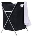 Großer Wäschekorb - schwarz - Wäschesack - 66 x 42 x 44 cm - Aufbewahrung für Kleidung und Wäsche - Ideal für Haushalt und Camping