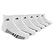 adidas Kids-Boy's/Girl's Cushioned Quarter Socks (6-Pair), White/Black/Aluminum 2, Large