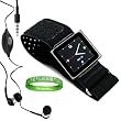 Apple iPod nano (6th Generation) NEWEST MODEL Premium Accessory Kit For (Ipod Nano 8 GB , Ipod Nano 16 GB) includes: Black Athletic Sports Clip On Wrist Watch band + ipod nano 6th generation earphones with Mic + Vangoddy ?, Live*Laugh*Love wrist band!!!
