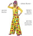 Flower Power Hose 1 tlg. Damen Fasching Kost&uuml;m Gr. M - XXL