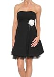 LaRok Women's Roman Holiday Strapless Dress in Black