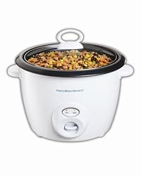 Hamilton Beach 37532 20-Cup Capacity Rice Cooker, White