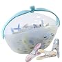 Clothes Pins Soft Grip Xl -36-Pack Set European Clothespins & Hanging Basket (88339) by Moerman