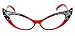 84602 Vintage Cat Eye Glasses Red/Black 50's or 60's