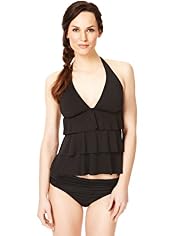 Frill Sheer Tankini Top