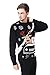 V28® Men's Christmas Reindeer Snowman Penguin Santa and Snowflake Sweater (Medium, CarRace)