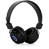 Auna DBT-1 Wireless Bluetooth Kopfh�rer mit Mikrofon HiFi Musikwiedergabe/Telefonieren (18h Betriebsdauer, Reichweite 30m, 200h Standby, 2.1 + EDR) schwarz