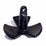 Unified Marine 50074544 Vinyl Coated River Anchor (Black, 15 Lb)