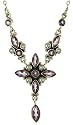 Silver Ladies Fancy Amethyst and Pearl Necklet
