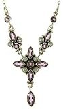 Image of Silver Ladies Fancy Amethyst and Pearl Necklet