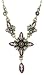 Silver Ladies Fancy Amethyst and Pearl Necklet