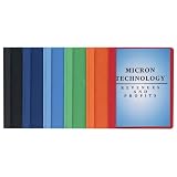 Oxford 55806 Clear Front Report Covers with Black Leatherette Back, 25 per Box