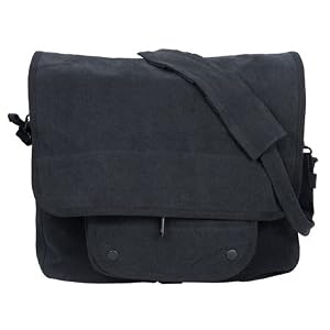 9558 BLACK VINTAGE PARATROOPER BAG 15 X 11 X 4  by Rothco