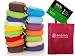 FuzziBunz One Size Elite Cloth Diapers 12 Pack Gender Neutral Colors with Dainty Baby Reusable Bag and Rockin Green Laundry Detergent Sample Bundle