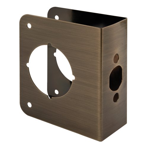 Prime-Line Products U 9575 Door Reinforcer 1-3/4-Inch Thick by 2-3/4-Inch Backset 2-1/8-Inch Bore, Antique Brass