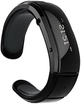 Fashionable LED Bluetooth Bracelet Woman/Man Handsfree Watch with Speaker, Vibration, Incoming Call Alert and Anti-lost Alarm Can Pair with Most Bluetooth Mobile Phones (Black)