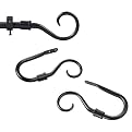 Casual Home Black Hook Drapery Hardware Collection