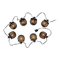 Mesh 8-Bulb String Lights - Bronze Finish with Clear Glass