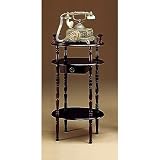 Dark Cherry Finish Wood Phone Stand/Side Table Furniture