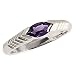 14K White Gold Marquise Shape Purple Amethyst Ring