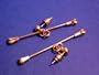 Baton Pierced Earrings