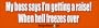 My boss says I'm Getting A Raise when hell freezes over - funny bumper stickers (Large 14x4 inches)
