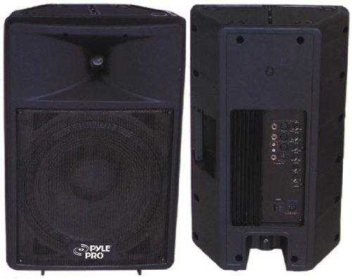 PYLE-PRO PPHP1592A - 1000 Watt Powered 15'' Two-Way Plastic Molded Loudspeaker