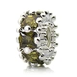 Pacific Beads Silver Plated Crystal Bead - 