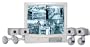 First Alert FAS-1248 14-inch B/W Quad Monitoring System with 4 Cameras