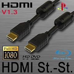 Premium HDMI Kabel 2,0 Meter St.-St., vergoldet, Ferritkerne