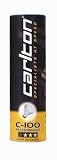 Carlton C100 Medium Speed White Shuttlecocks - 6 Shuttle Tube