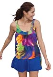 Side-tie blouson 2-pc skort swimsuit Swim365