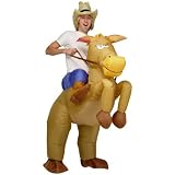 LIZARD PRICE Airblown Inflatable Cowboy and Horse Costume