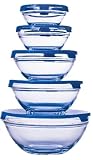 Produkt-Bild: Glassch&uuml;ssel Set 10-teilig, mit Deckel