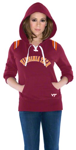 Virginia Tech Hokies Women's Laced Up Fleece Hooded Sweatshirt - by Alyssa Milano
