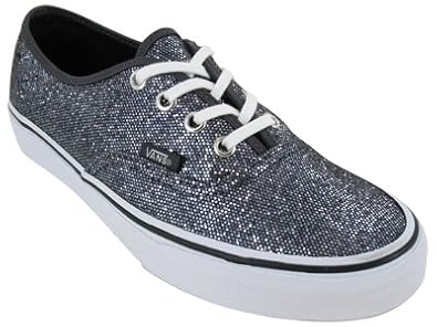 sparkly gray vans