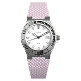 Esatora Women's Casual Seapearl Wrist Watch with White Dial and Rubber Strap