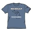 Michigan - First Line Of Defense - Adult Slate S/S T-Shirt For Men